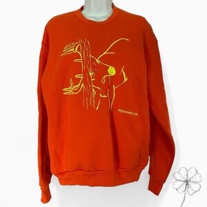 American Apparel Orange Graphic Sweatshirt